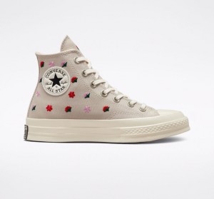 Converse Chuck 70 Floral Embroidery Desert Sand / Egret | 5380-EOWZK