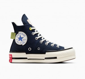 Converse Chuck 70 Plus Heel Loop Donkerblauw Zwart | 1082-OFYWQ