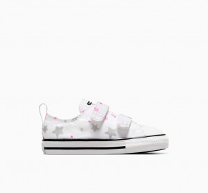 Converse Chuck Taylor All Star Easy On Sparkle Wit Roze Wit | 9254-MHDIC