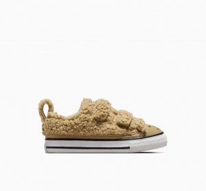 Converse Chuck Taylor All Star Easy On Teddy Bear Khaki Zwart Wit | 7629-ZLVRO