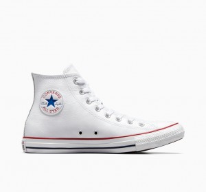 Converse Chuck Taylor All Star Leren Wit | 9765-NMLBJ