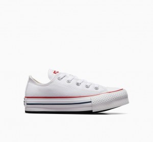 Converse Chuck Taylor All Star Lift Platform Wit Donkerblauw | 0498-ICAFK