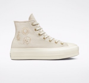 Converse Chuck Taylor All Star Lift Platform Golden Elements Lichtgoud | 3547-QSEAR