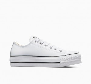 Converse Chuck Taylor All Star Lift Platform Leren Wit Zwart Wit | 6149-DOSLR