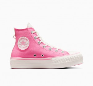 Converse Chuck Taylor All Star Lift Platform Retro Varsity Roze Roze | 3816-YMPTS