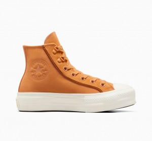 Converse Chuck Taylor All Star Lift Platform Suede Tiger Moth / Tawny Owl / Egret | 2579-FXOEG