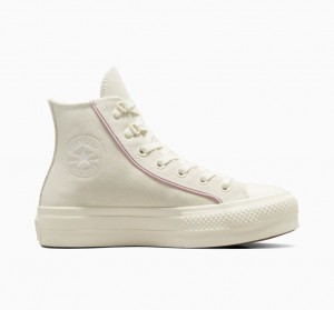 Converse Chuck Taylor All Star Lift Platform Suede Egret / Phantom Violet / Egret | 0532-LAMQE