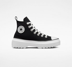 Converse Chuck Taylor All Star Lugged Lift Platform Canvas Zwart Zwart Wit | 1096-SHEIO