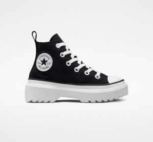 Converse Chuck Taylor All Star Lugged Lift Platform Canvas Zwart Zwart Wit | 6243-EKFXC