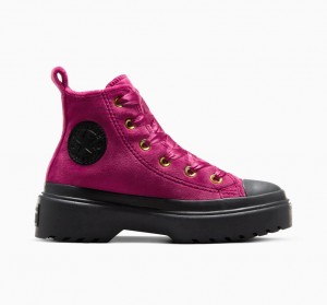 Converse Chuck Taylor All Star Lugged Lift Platform Velvet Zwart Zwart | 0512-UTBOY