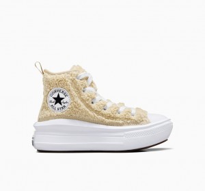 Converse Chuck Taylor All Star Move Platform Sherpa Wit Zwart | 8053-ADXJQ