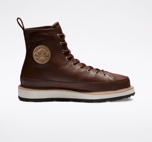 Converse Chuck Taylor Crafted Boot Chocola Lichtzwart | 7302-FKVQU