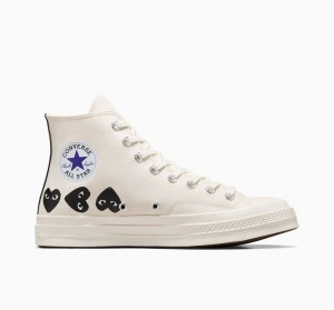 Converse Converse x Comme des Garçons PLAY Chuck 70 Multi Heart Zwart | 8723-QDHGE