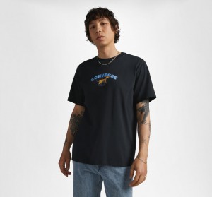 Converse Recreation Department Grafische T-Shirt Zwart | 7031-IYBCT