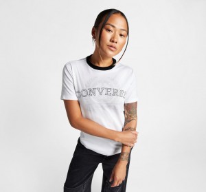 Converse Retro Chuck Taylor T-Shirt Wit | 4392-BNDGQ