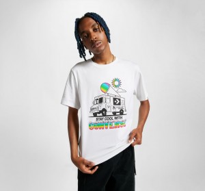 Converse Snow Cone Grafische Loose-Fit T-Shirt Wit | 5297-CVYDU