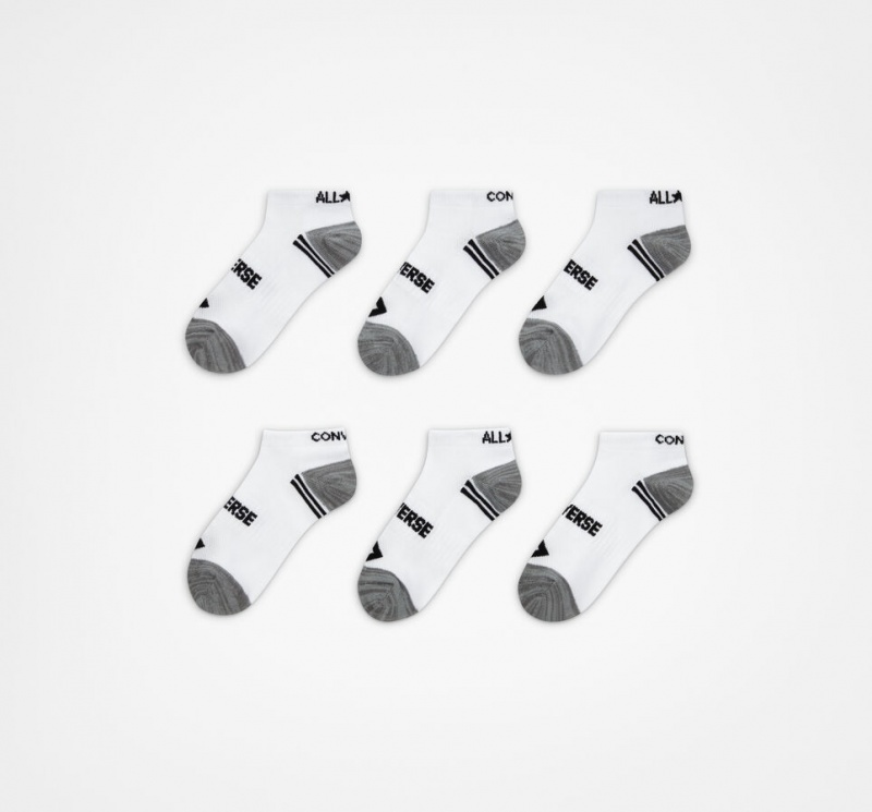 Converse 6-Pack No-Show Socks Wit | 3672-MHLPK