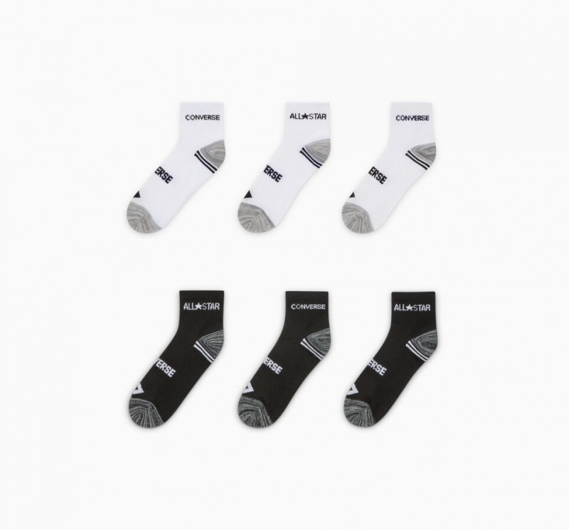 Converse All Star 6-Pack Ankle Socks Wit Zwart | 6215-ILWJM