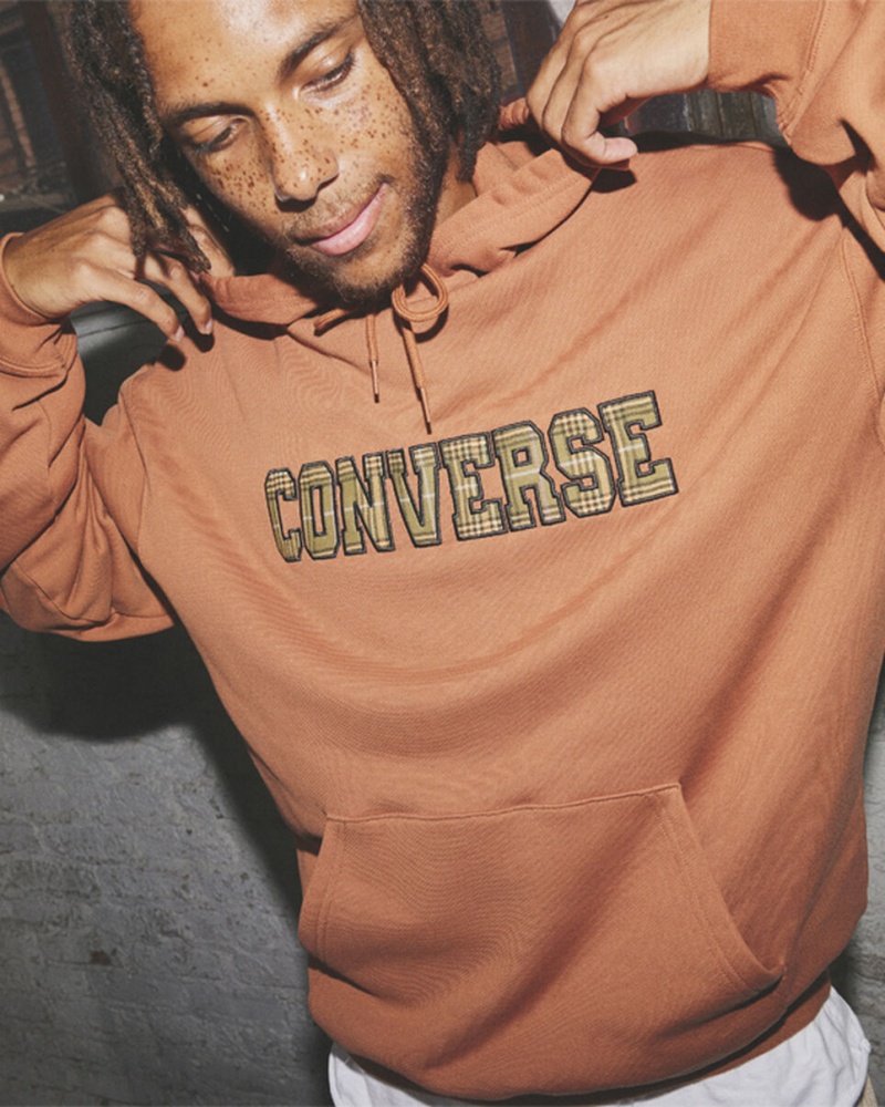 Converse All Star Logo Namesake Hoodie Tawny Owl | 4310-RHCVD