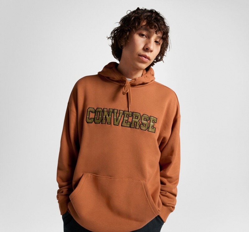 Converse All Star Logo Namesake Hoodie Tawny Owl | 5628-HYUMK