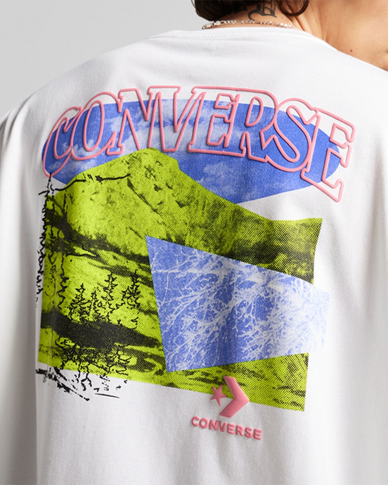 Converse All Star Mountain Remix T-Shirt Wit | 7829-ZBXKA