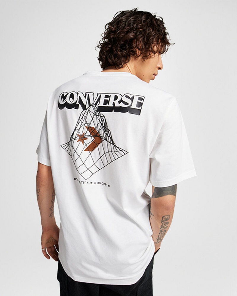 Converse All Star Mountain T-Shirt Wit | 0843-MJQLI