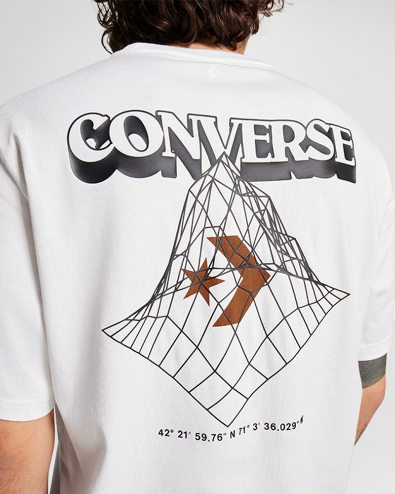 Converse All Star Mountain T-Shirt Wit | 0843-MJQLI