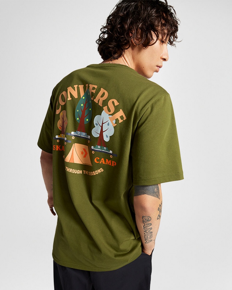 Converse All Star Tree T-shirt Groen | 0741-TQKVU