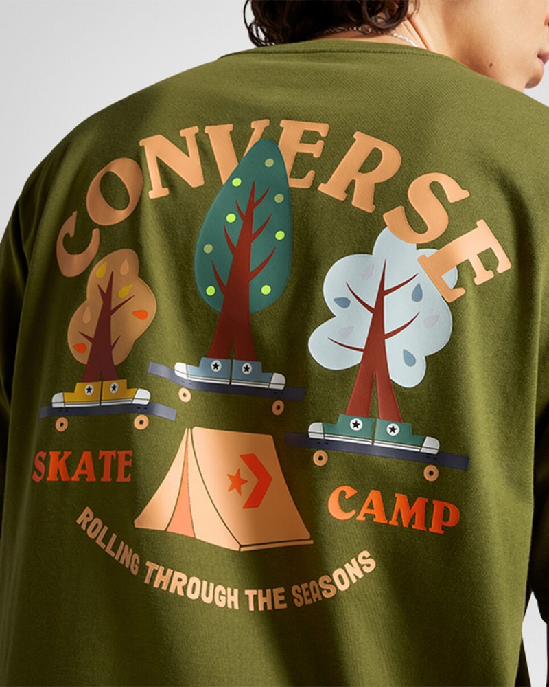 Converse All Star Tree T-shirt Groen | 0741-TQKVU