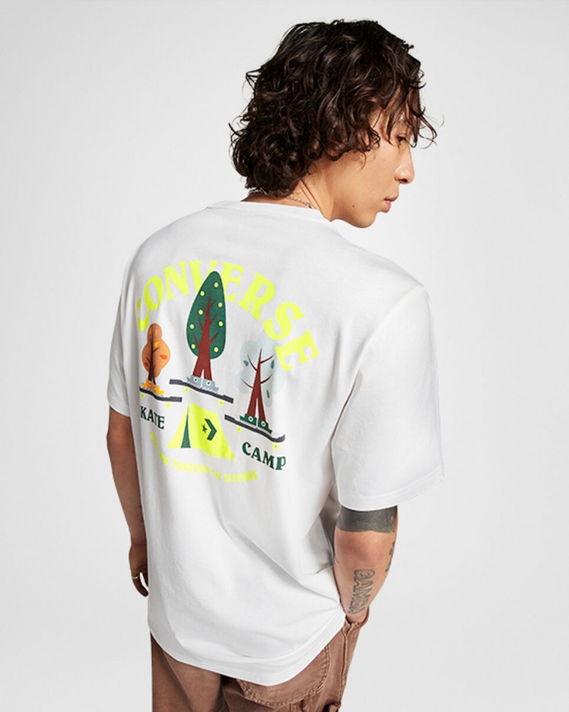 Converse All Star Tree T-shirt Wit | 5928-UXLMB