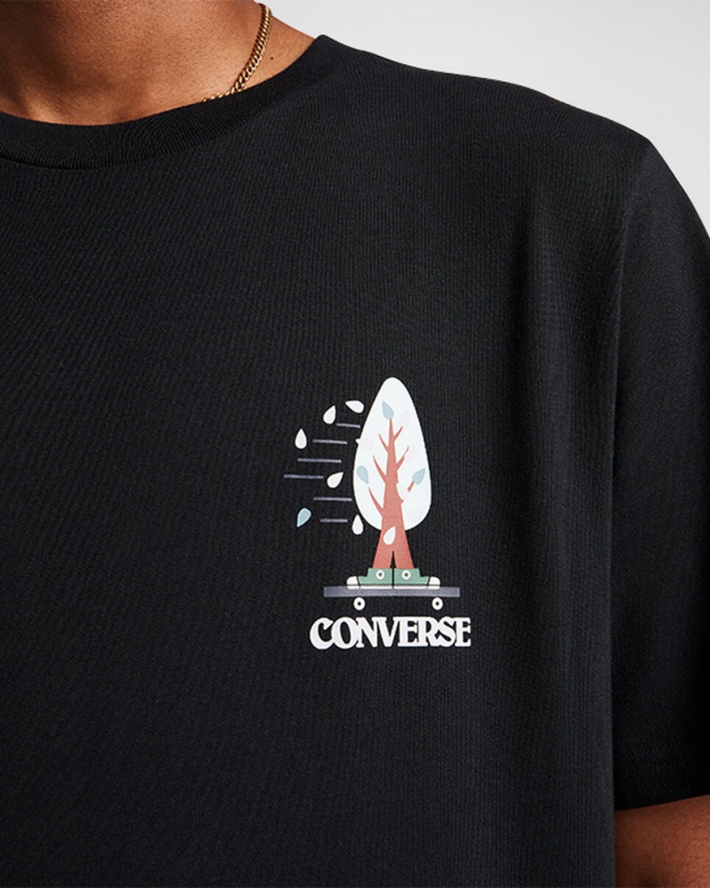 Converse All Star Tree T-shirt Zwart | 9512-MDYAR