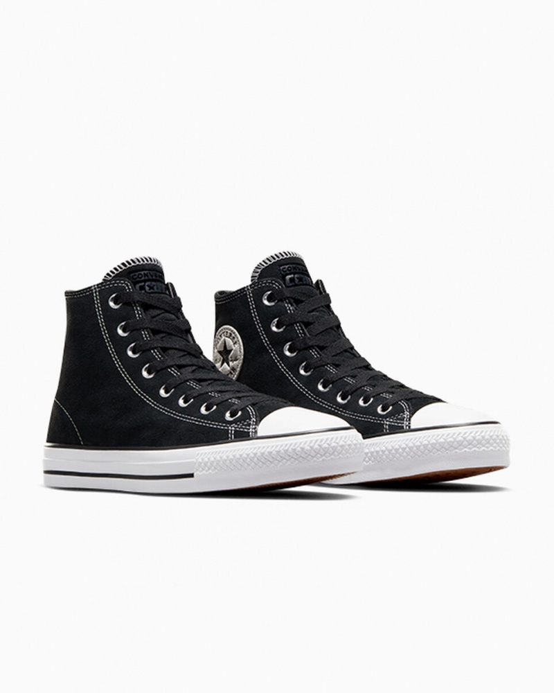 Converse CONS Chuck Taylor All Star Pro Suede Zwart Zwart Wit | 1786-ZBAXN