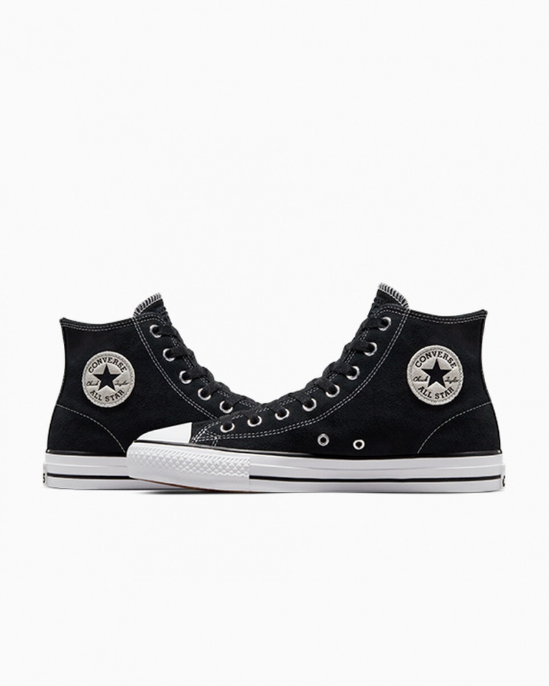 Converse CONS Chuck Taylor All Star Pro Suede Zwart Zwart Wit | 1786-ZBAXN