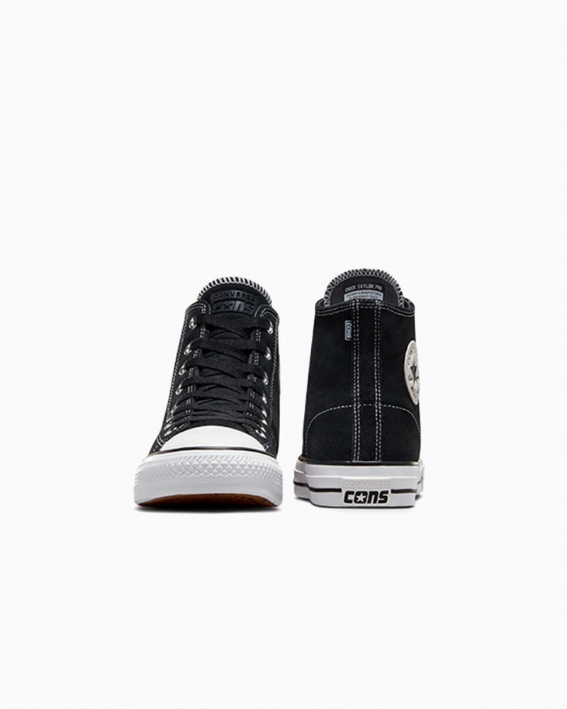 Converse CONS Chuck Taylor All Star Pro Suede Zwart Zwart Wit | 1786-ZBAXN