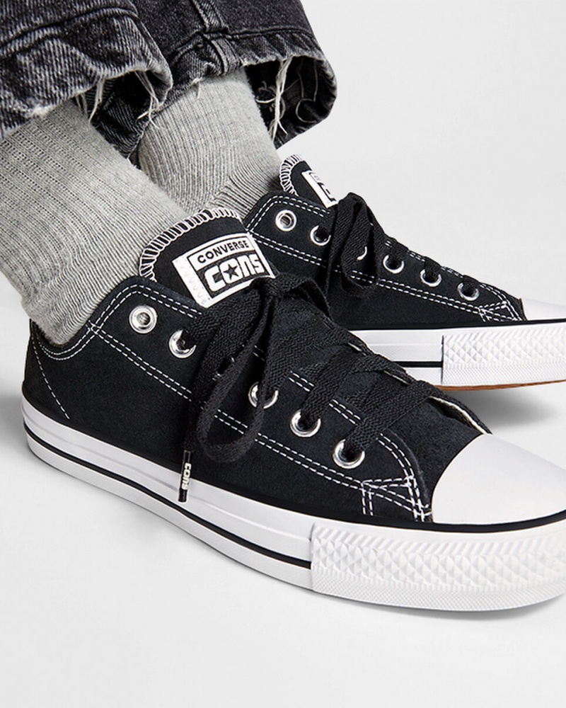 Converse CONS Chuck Taylor All Star Pro Suede Zwart Zwart Wit | 1573-TWGYU