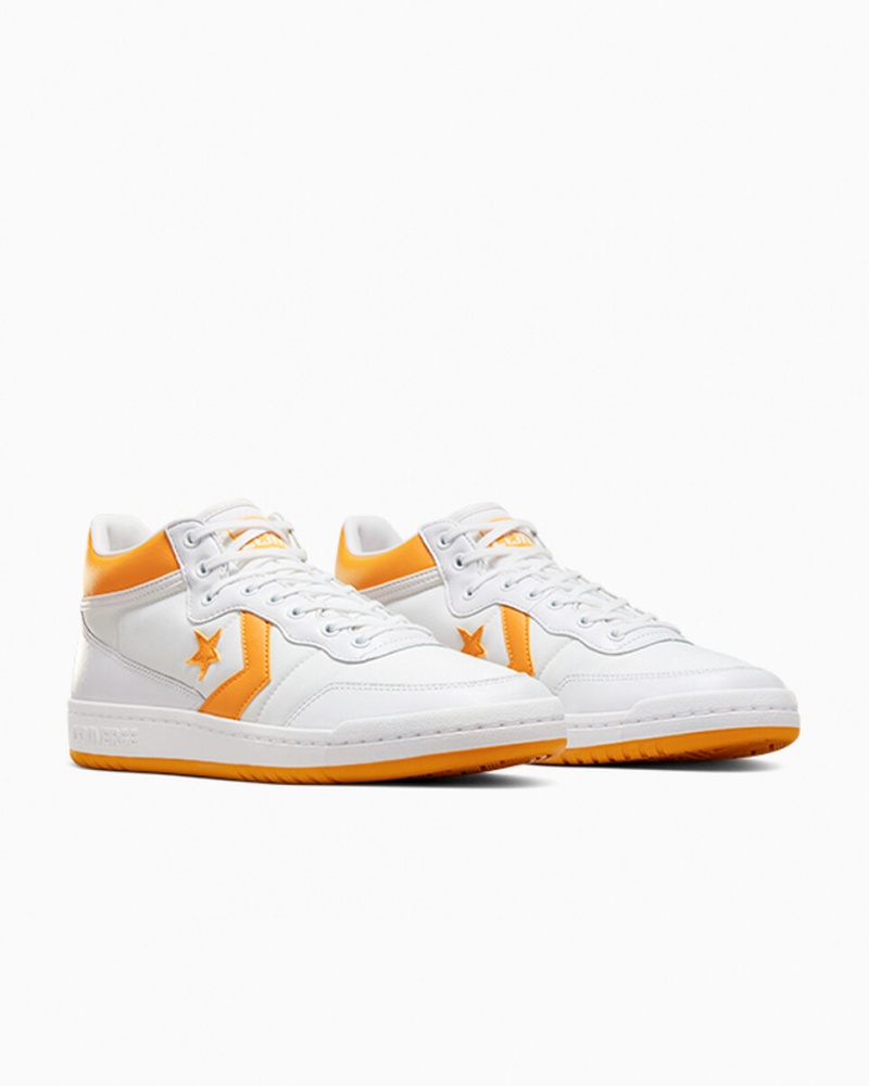 Converse CONS Fastbreak Pro Leren Wit Lichtgeel Wit | 9861-LNZOE