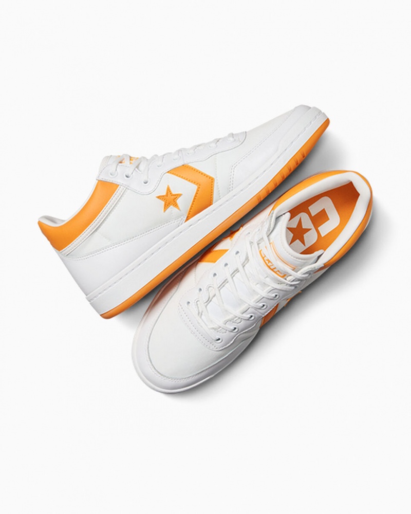 Converse CONS Fastbreak Pro Leren Wit Lichtgeel Wit | 9861-LNZOE