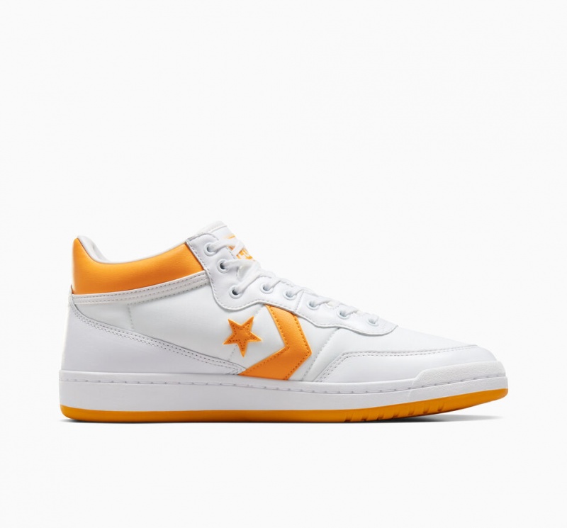 Converse CONS Fastbreak Pro Leren Wit Lichtgeel Wit | 9861-LNZOE