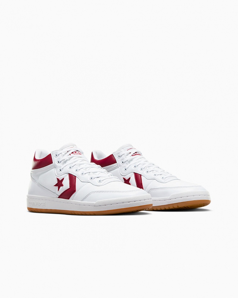 Converse CONS Fastbreak Pro Leren Wit Rood Wit | 3714-ZLJIX