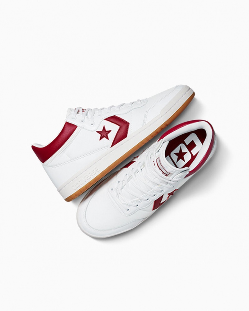 Converse CONS Fastbreak Pro Leren Wit Rood Wit | 3714-ZLJIX