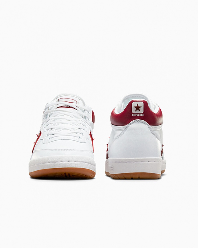 Converse CONS Fastbreak Pro Leren Wit Rood Wit | 3714-ZLJIX