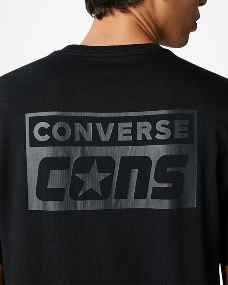 Converse CONS Grafische T-Shirt Zwart | 5043-ZQLNT