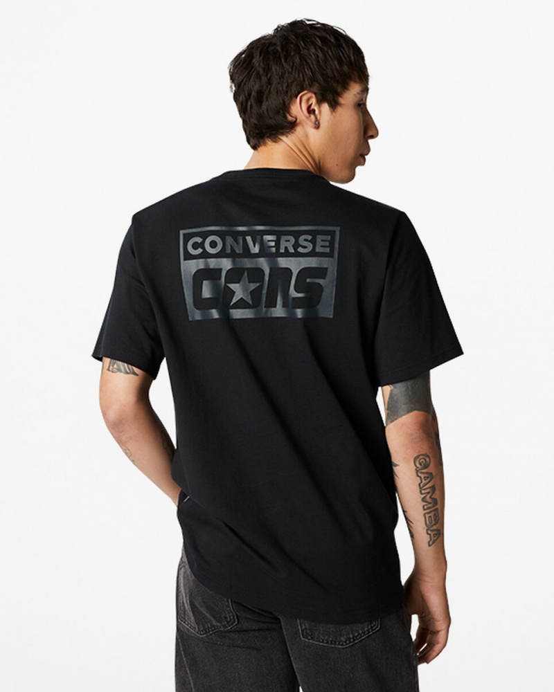 Converse CONS Grafische T-Shirt Zwart | 5043-ZQLNT