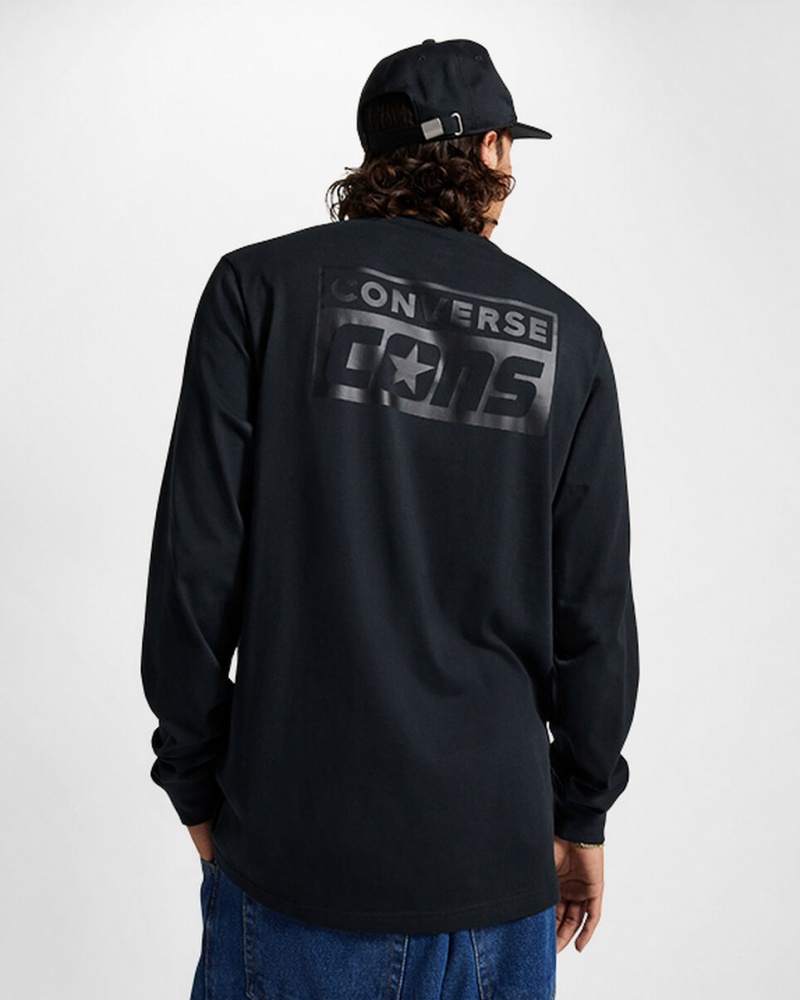 Converse CONS Long Sleeve T-Shirt Zwart | 3867-NOAPE