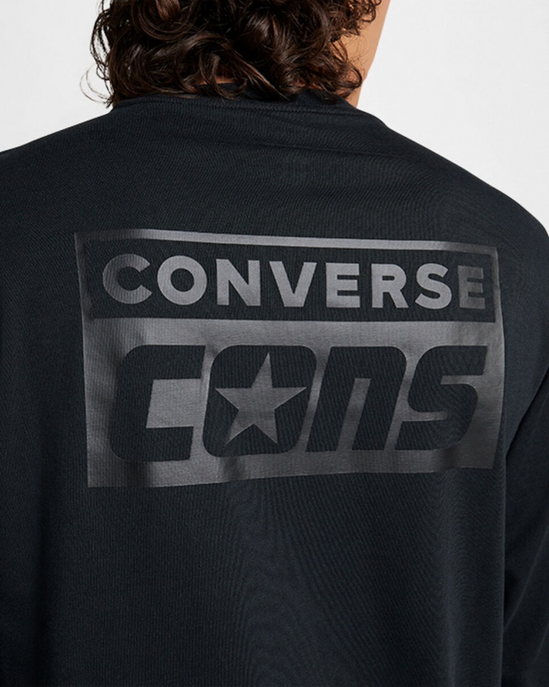 Converse CONS Long Sleeve T-Shirt Zwart | 3867-NOAPE