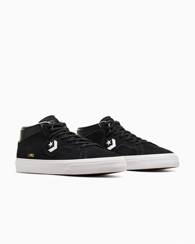 Converse CONS Louie Lopez Pro Mid Zwart Zwart Wit | 6518-CWKHI