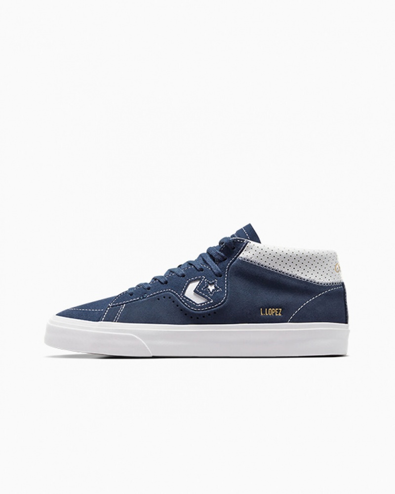 Converse CONS Louie Lopez Pro Suede Donkerblauw Wit Donkerblauw | 7021-MKNQC