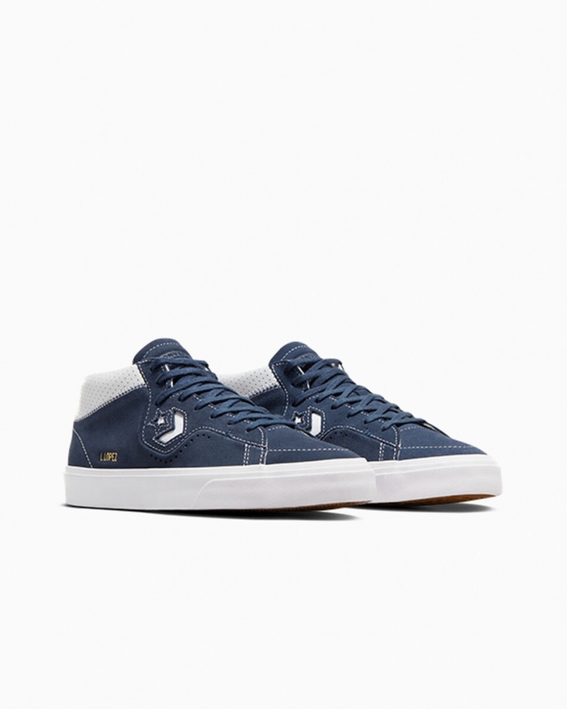 Converse CONS Louie Lopez Pro Suede Donkerblauw Wit Donkerblauw | 7021-MKNQC