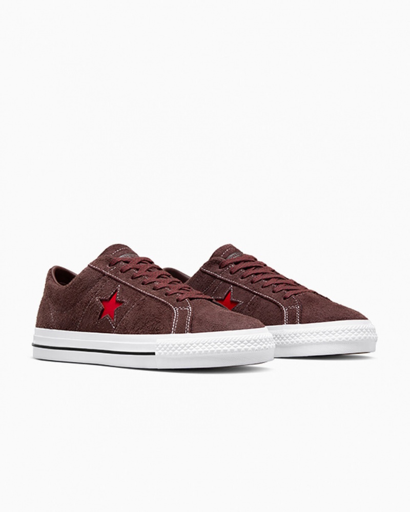 Converse CONS One Star Pro Bruin Wit Rood | 1530-EXLSY