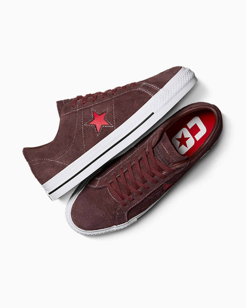 Converse CONS One Star Pro Bruin Wit Rood | 1530-EXLSY